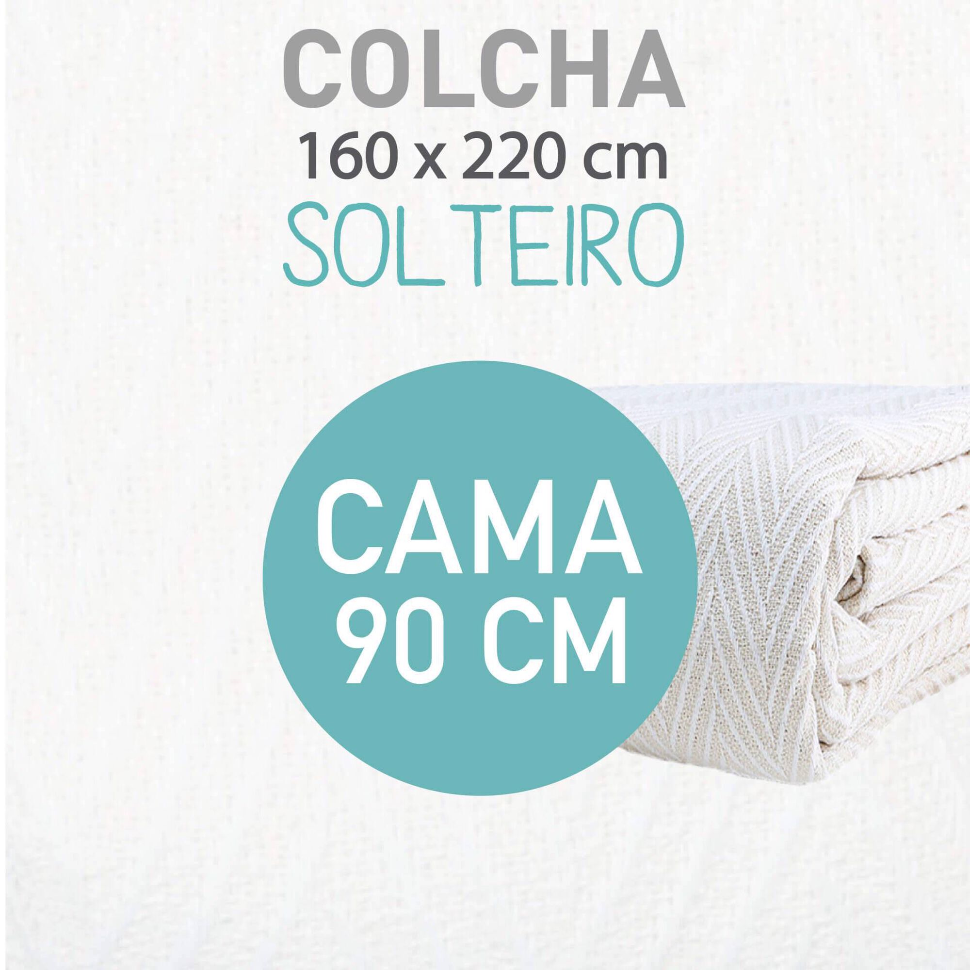Colcha Jacquard ZigZag 220x240cm Bege