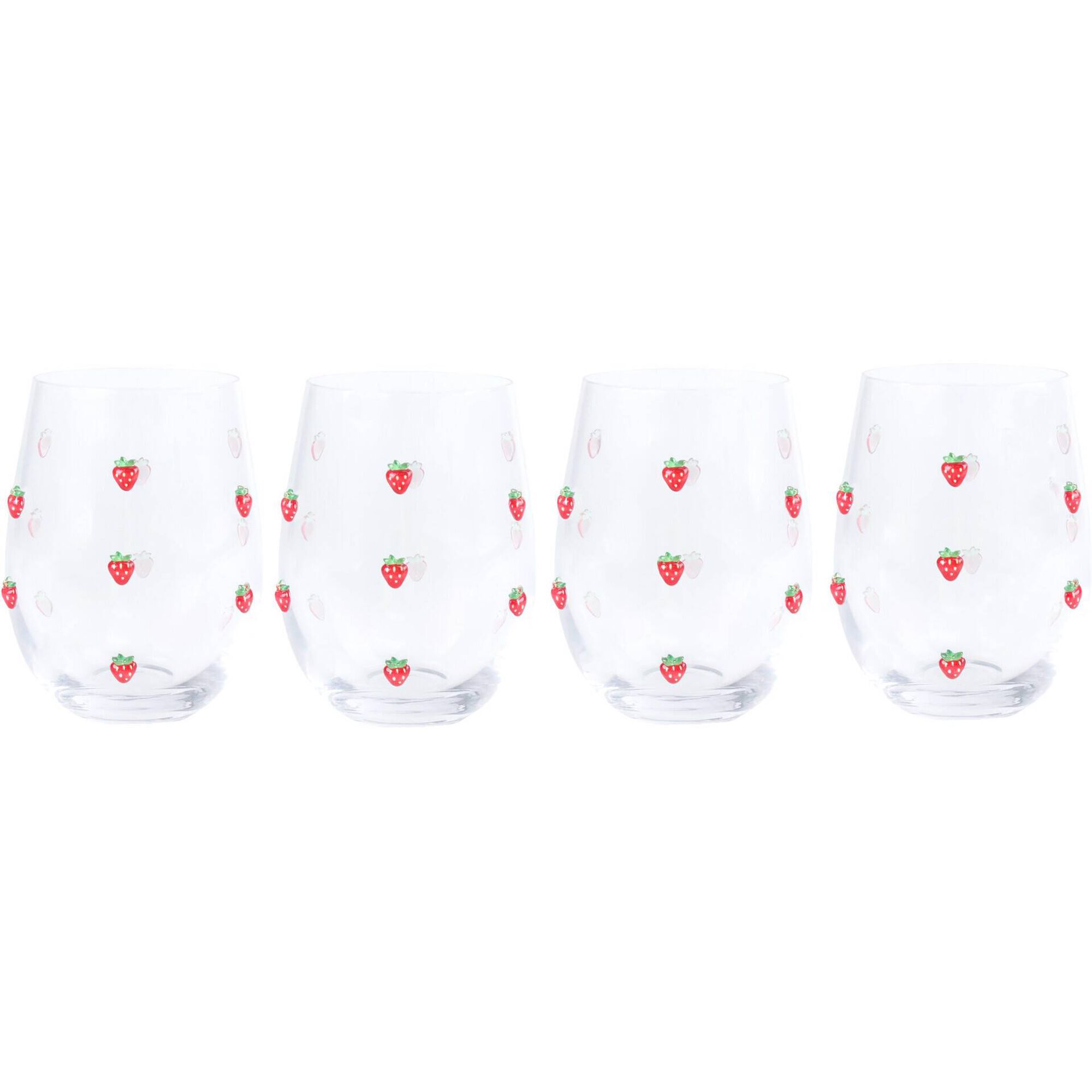 Conjunto 6 Copos Morangos Kasa