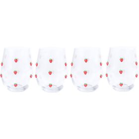 Conjunto 6 Copos Morangos Kasa