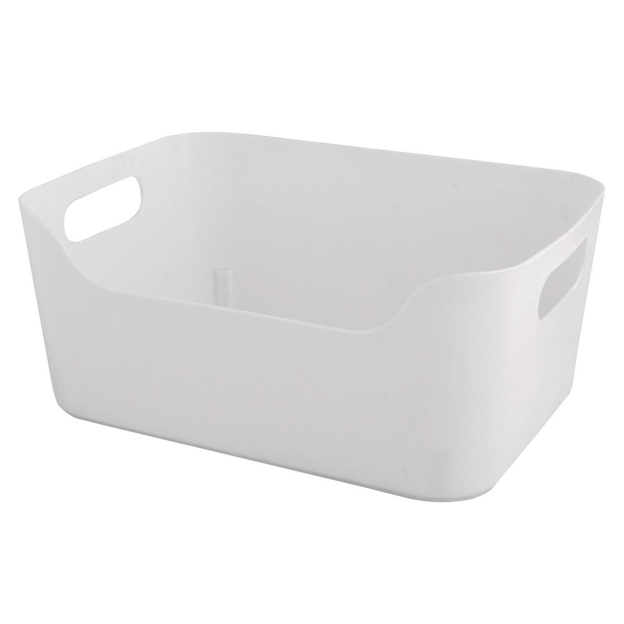Cesto Arruma&ccedil;&atilde;o Pl&aacute;stico 4,3L Branco Kasa