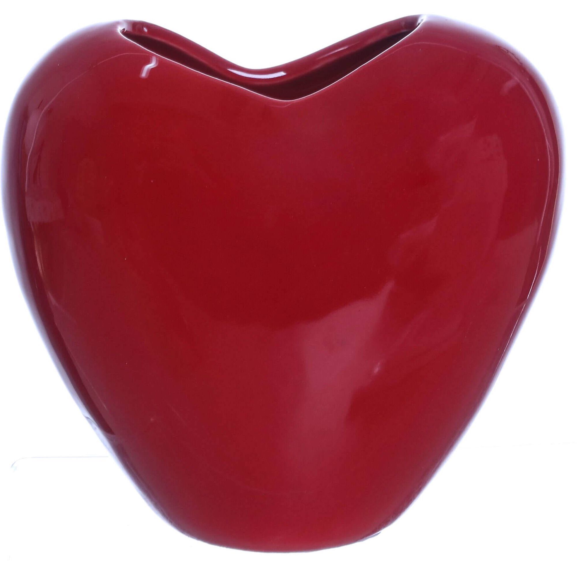 Jarra com 2 Cora&ccedil;&otilde;es Vermelhos Kasa