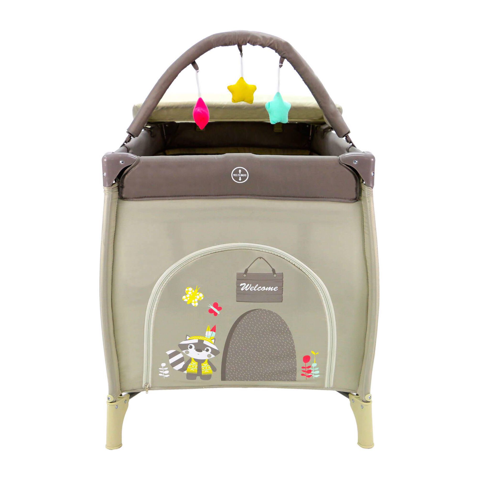 Cama de Viagem 2 Alturas Bege Asalvo