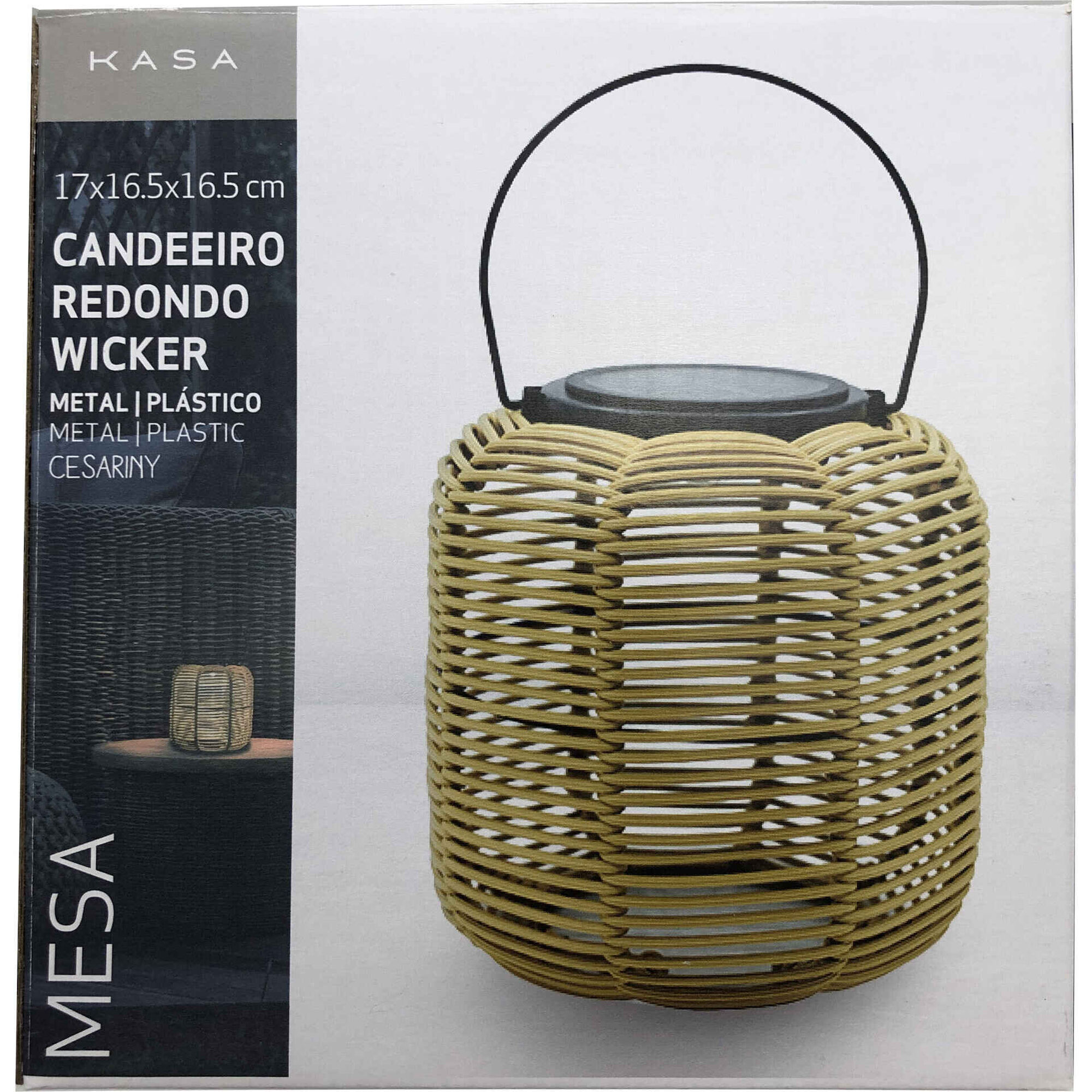 Candeeiro Redondo Wicker Kasa