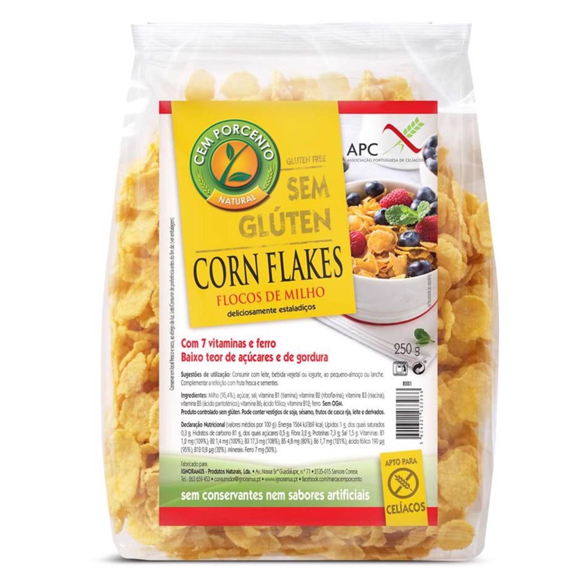 Cereais Corn Flakes sem Glúten