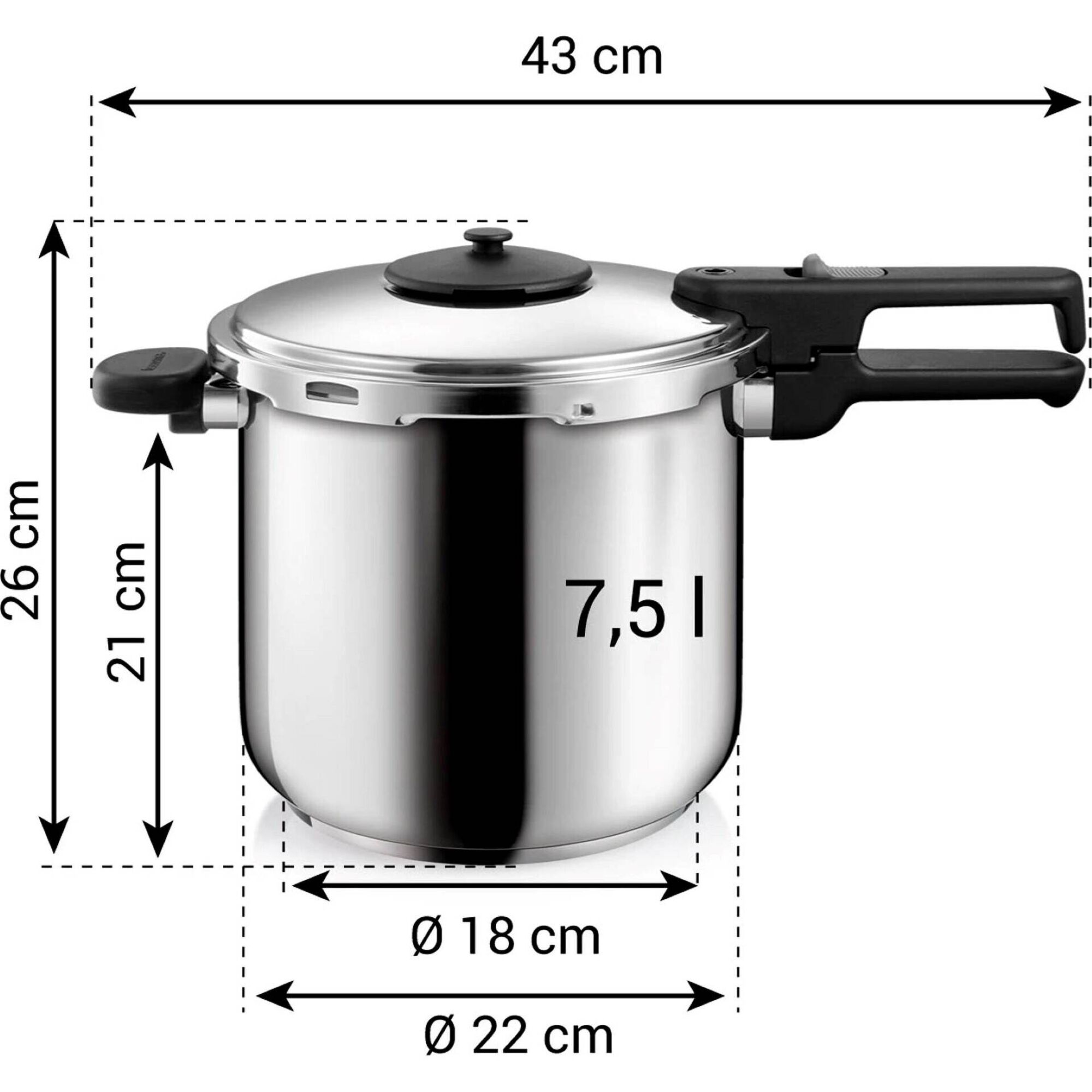 Panela De Press&atilde;o Grandchef 7,5L Tescoma, , hi-res
