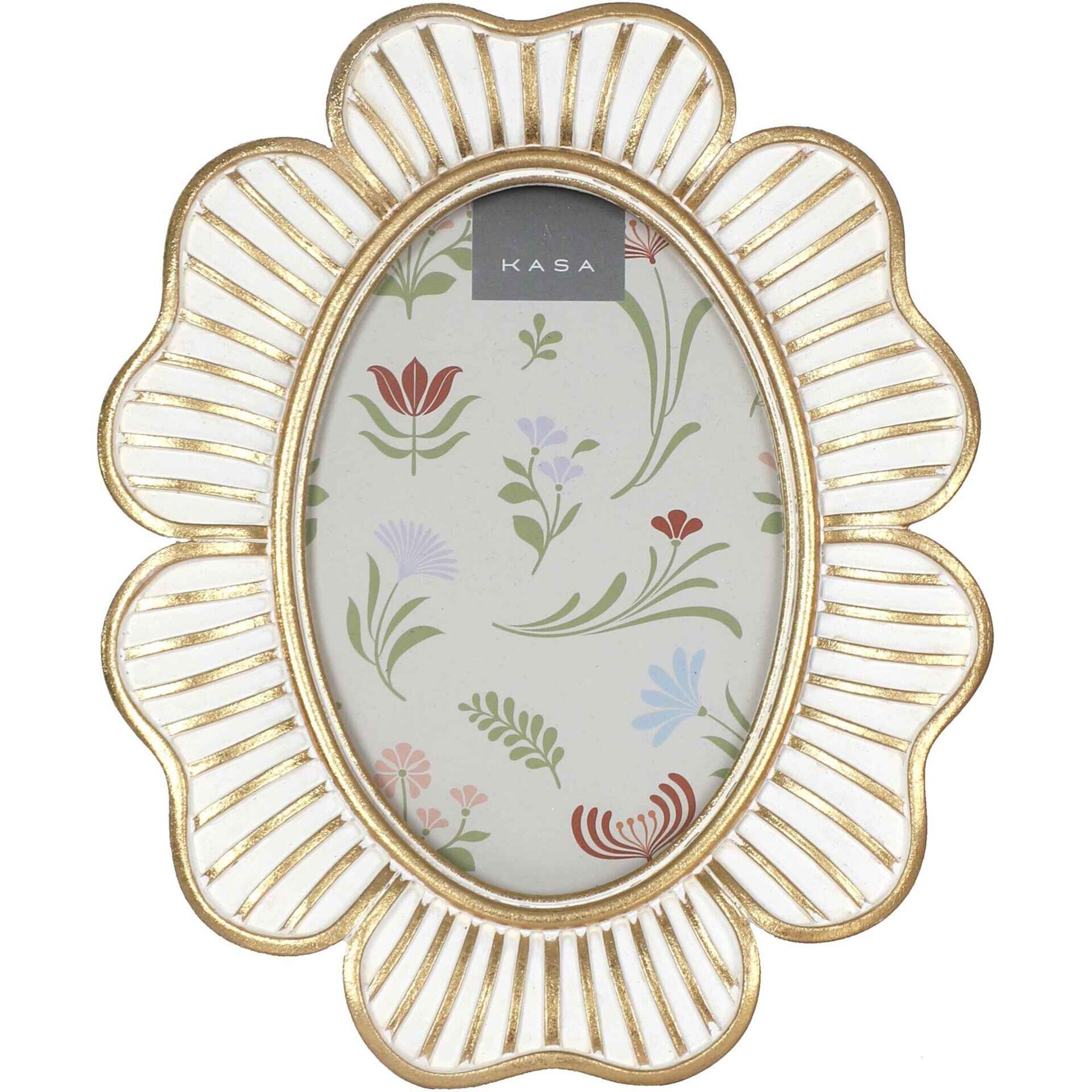 Moldura Oval Flor Vintage