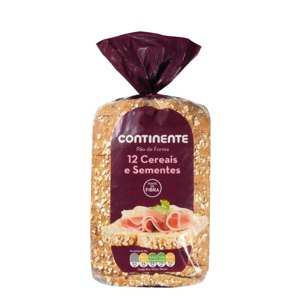Pão de Forma 12 Cereais e Sementes Continente