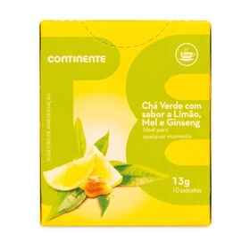 Chá Verde Limão, Mel e Ginseng Saquetas Chá Verde Limão, Mel e Ginseng Saquetas