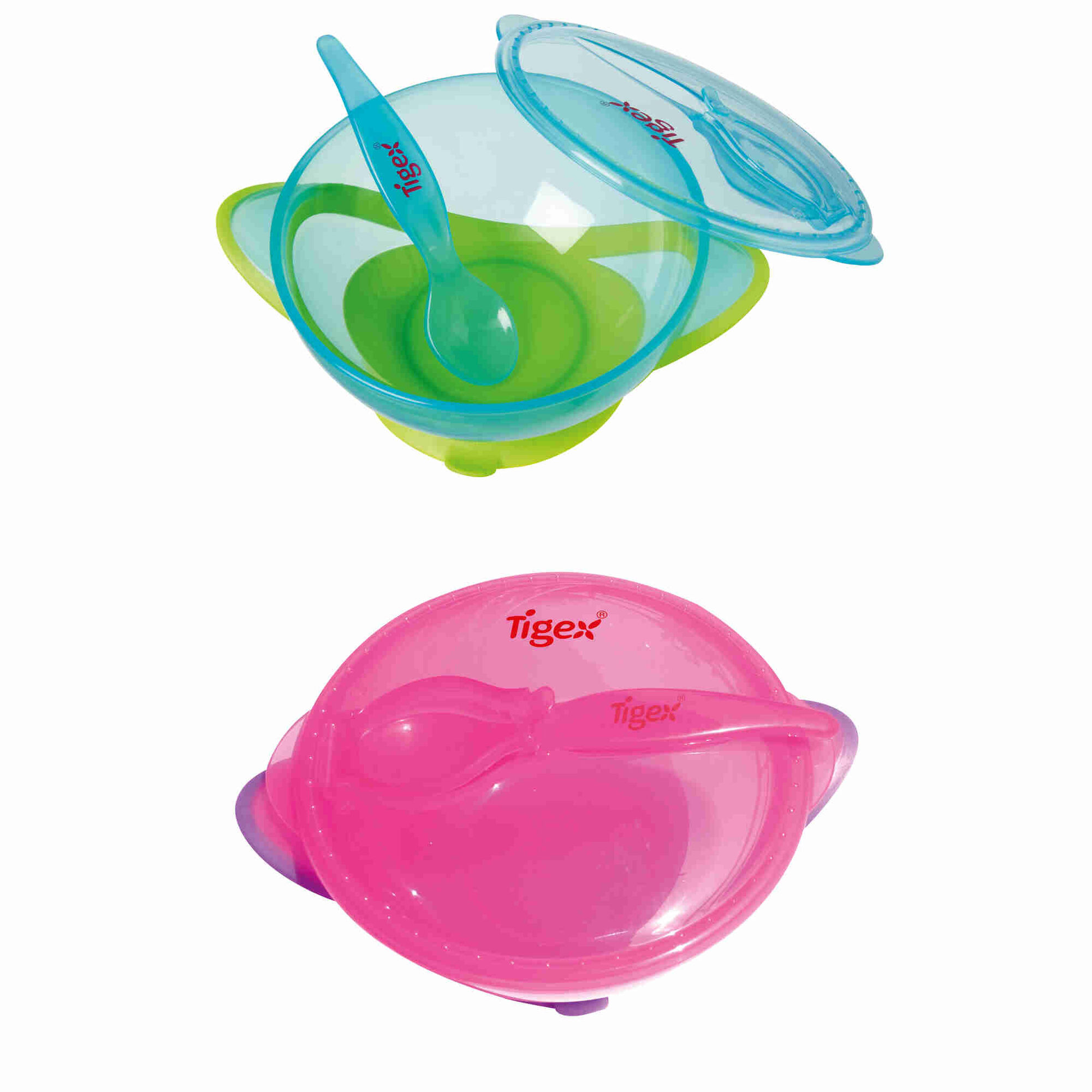 Prato com Tampa e Colher +6M (v&aacute;rias cores)