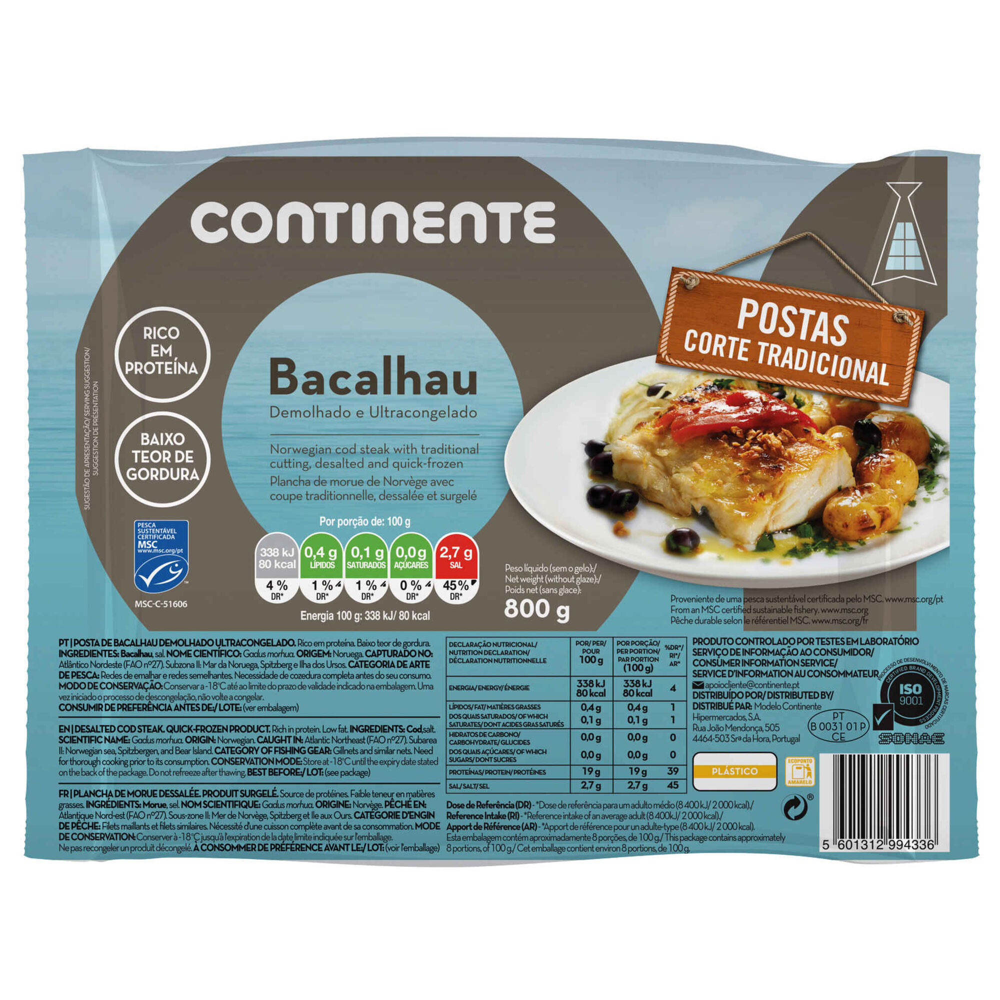 Postas de Bacalhau MSC Congeladas Postas de Bacalhau MSC Congeladas