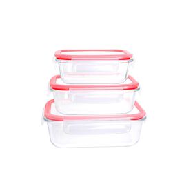 Conjunto 3 Caixas Herméticas Vidro Safe Conjunto 3 Caixas Herméticas Vidro Safe