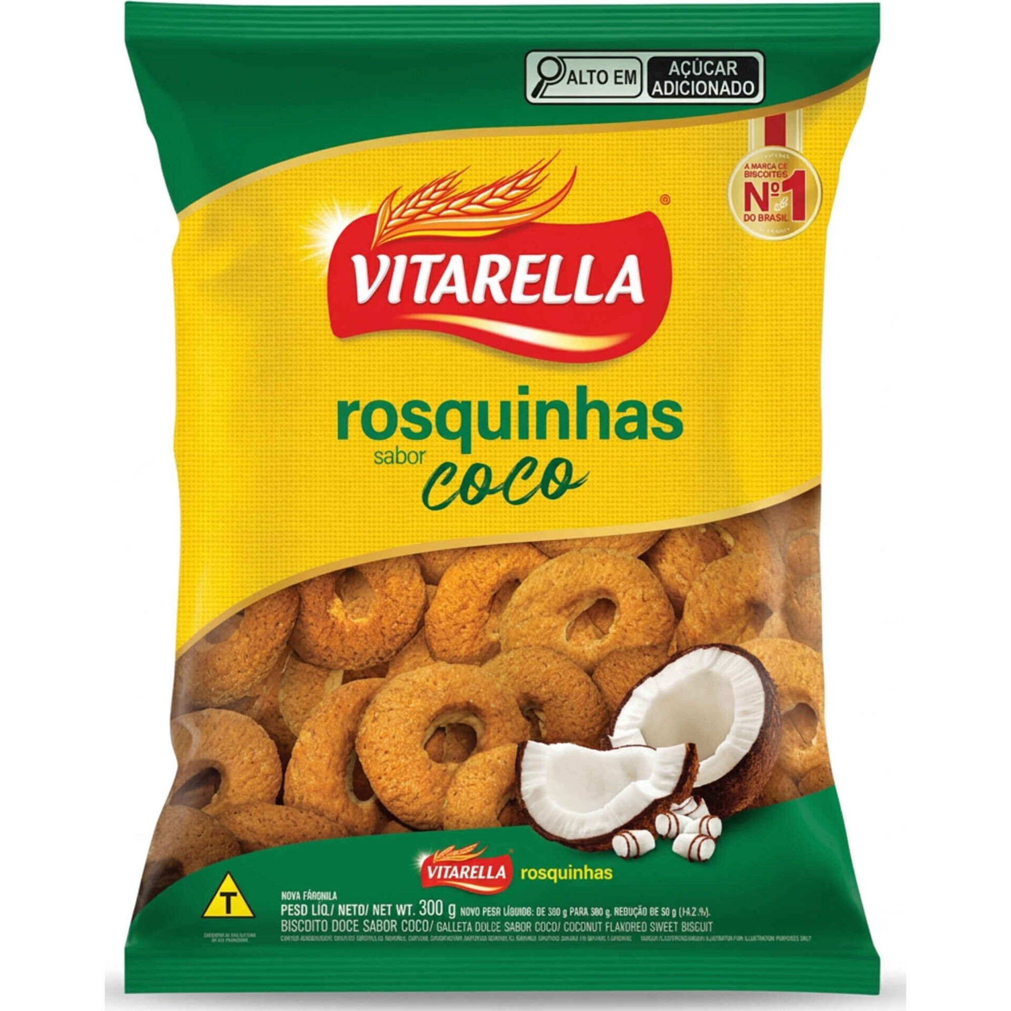 Biscoitos Rosquinhas Coco Vitarella