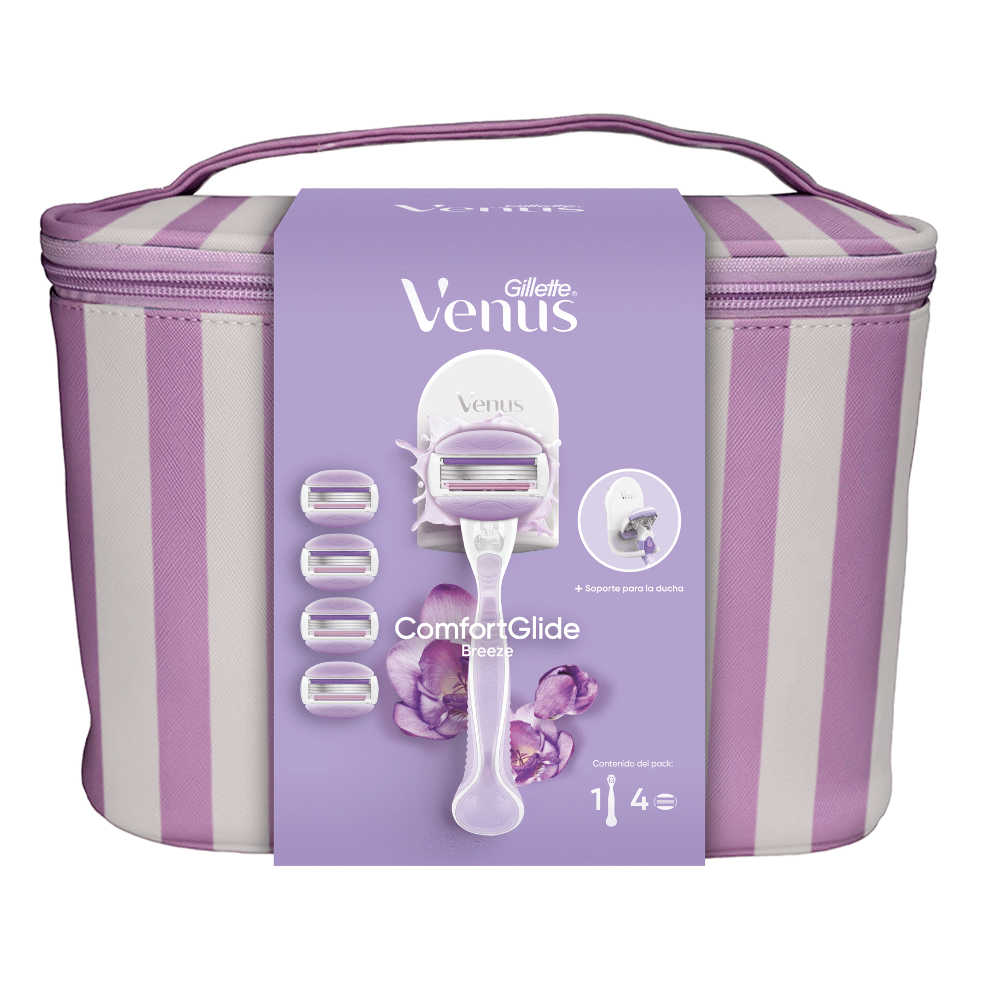 Conjunto M&aacute;quina Depilat&oacute;ria Comfortglide Breeze Gillette Venus