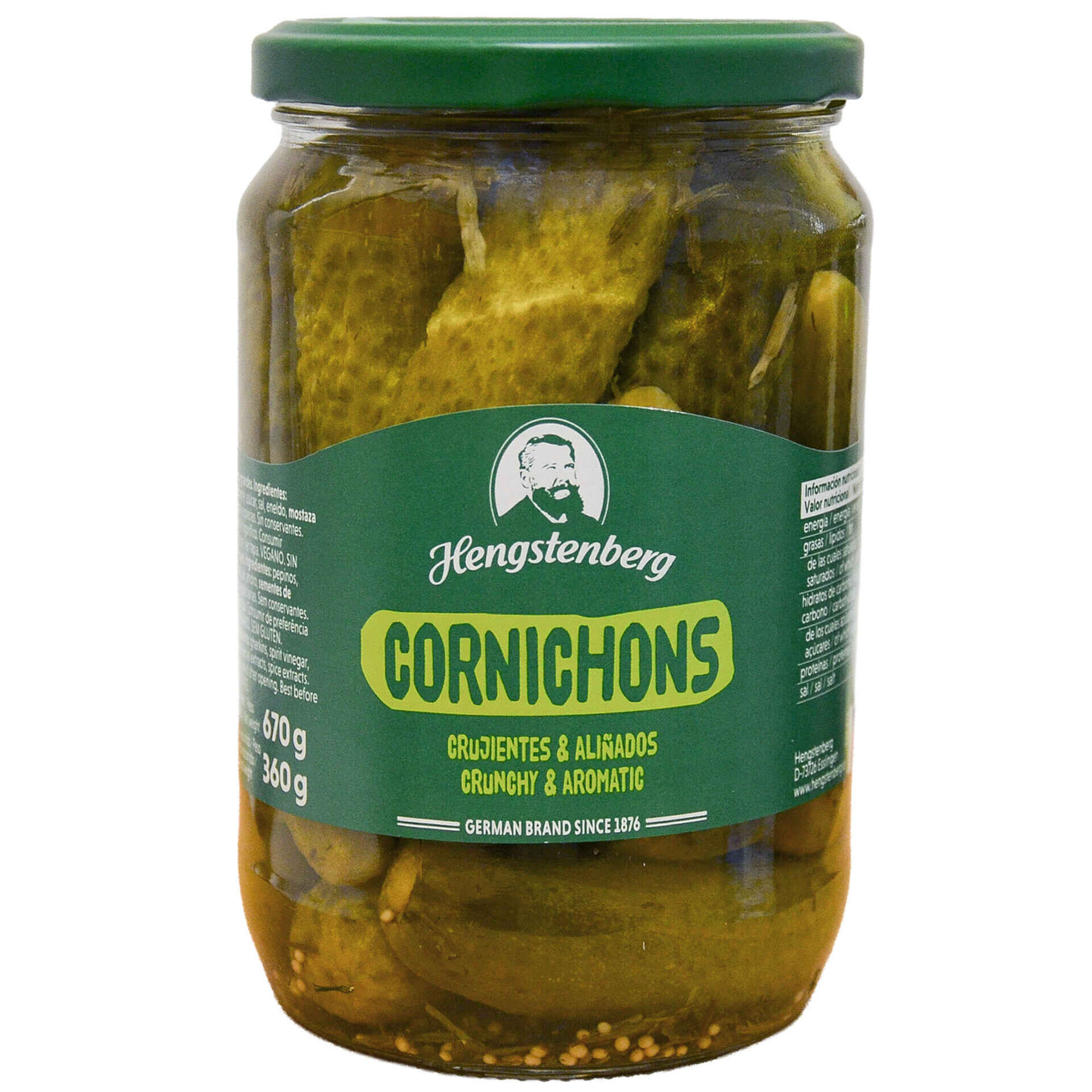 Pepino em Vinagre e Coentros sem Gl&uacute;ten Hengstenberg