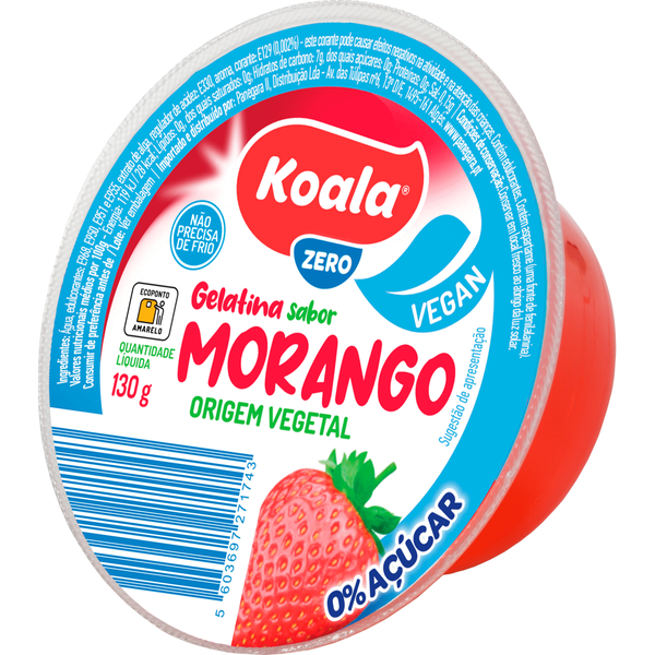 Gelatina Pronta Vegetal Morango Koala