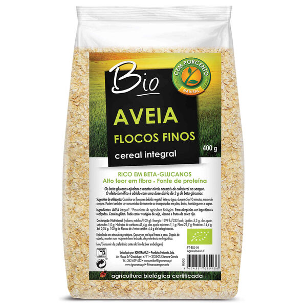 Flocos Aveia Finos Integrais Cem Porcento