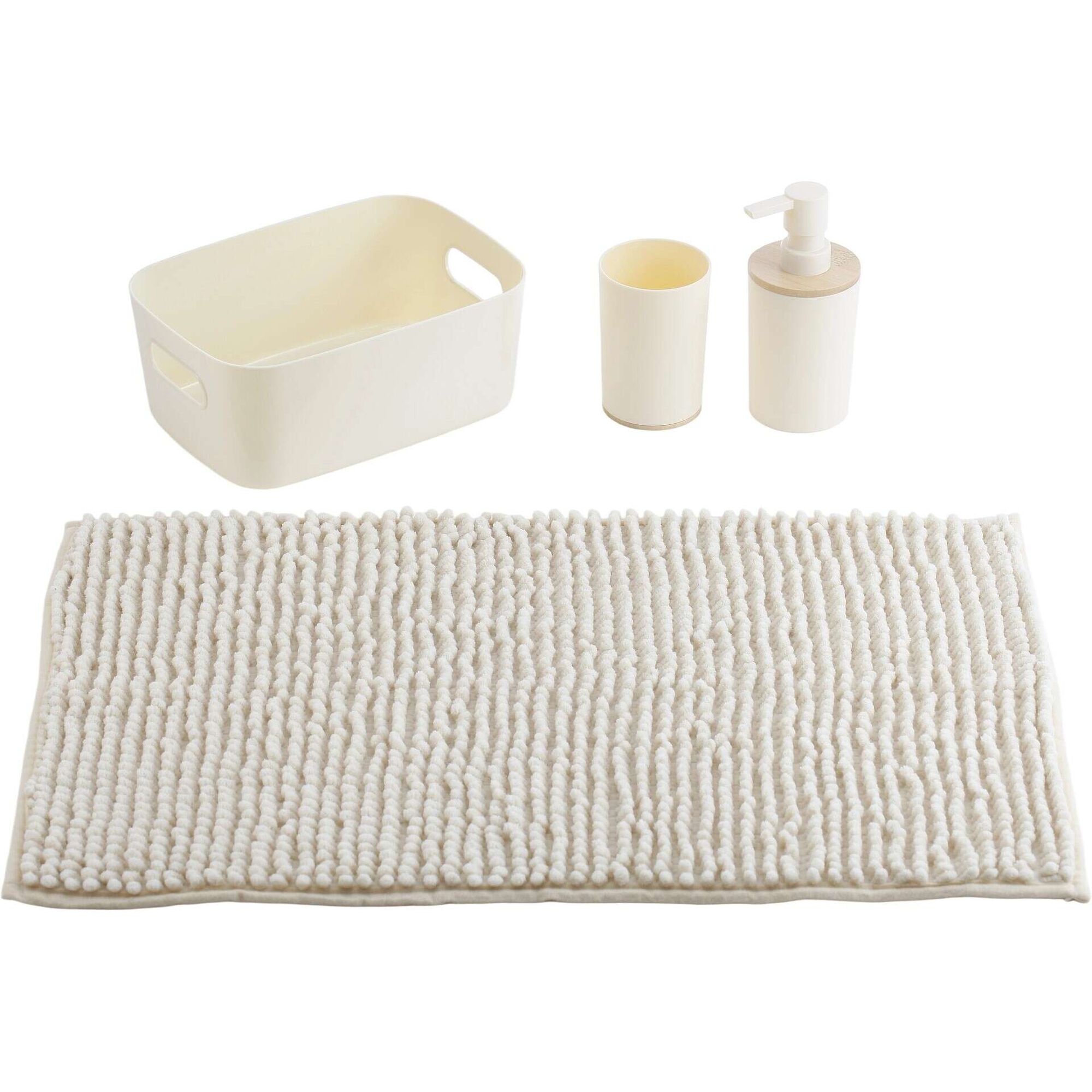 Conjunto 4 Acessórios Banho Bege