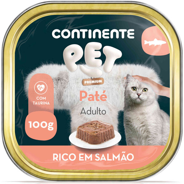 Comida Húmida para Gato Adulto Salmão Continente Pet