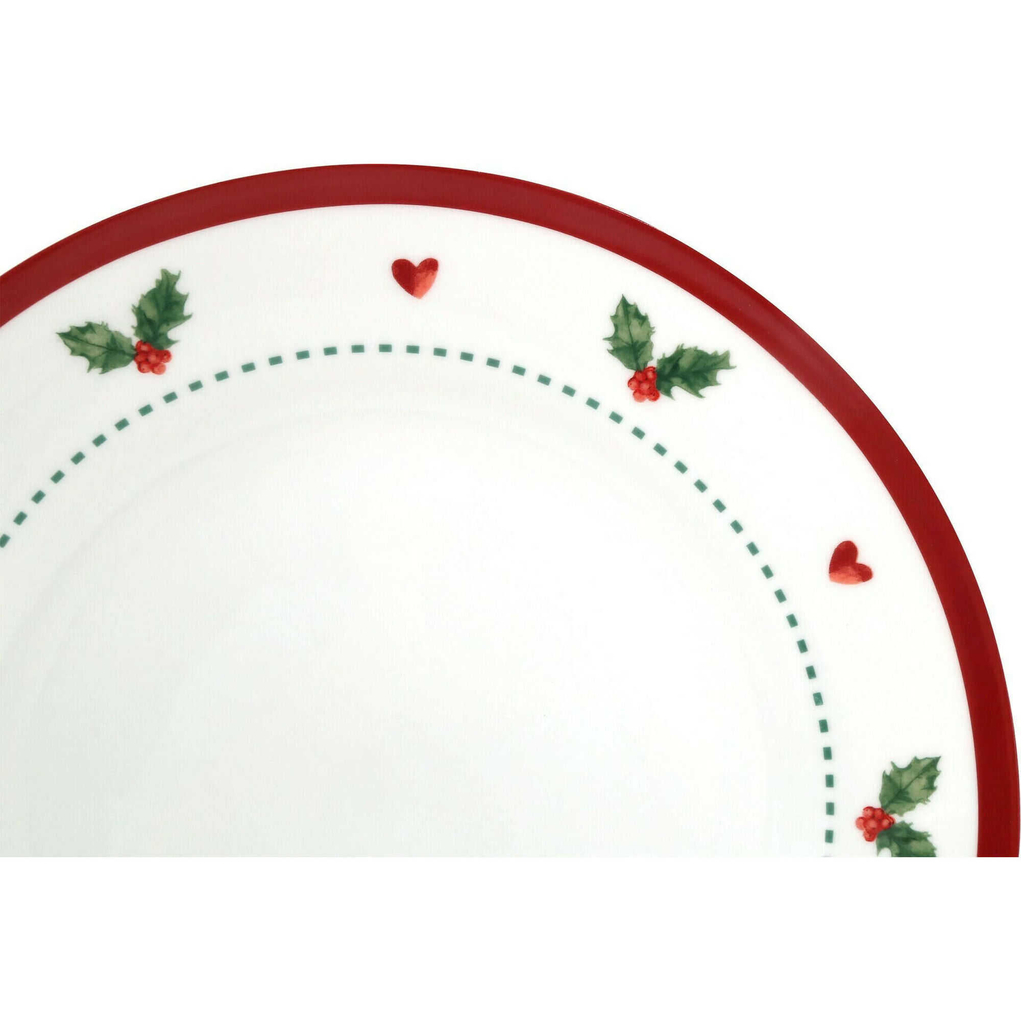 Servi&ccedil;o Mesa Vermelho, Branco e Azevinho 6 pessoas Kasa