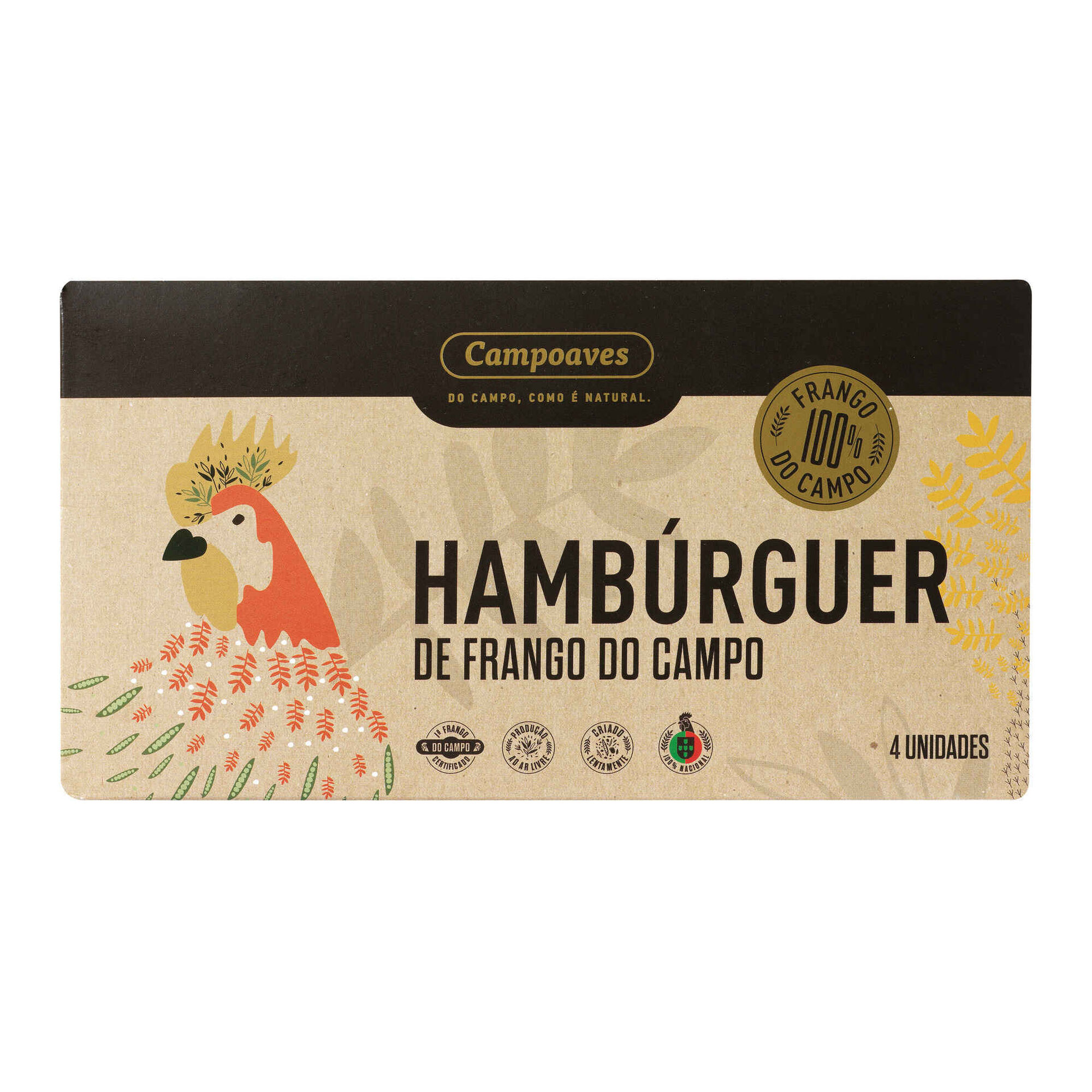 Hamb&uacute;rguer 100% Frango do Campo Congelado