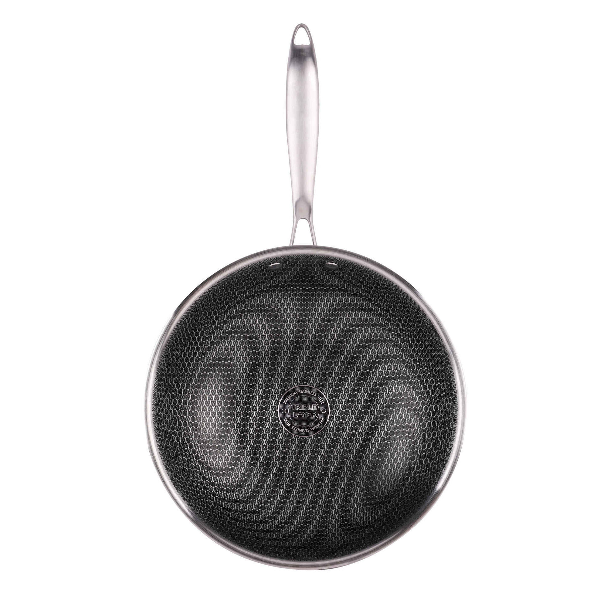 Wok Antiaderente Aço Inoxidável 28cm Multilayer