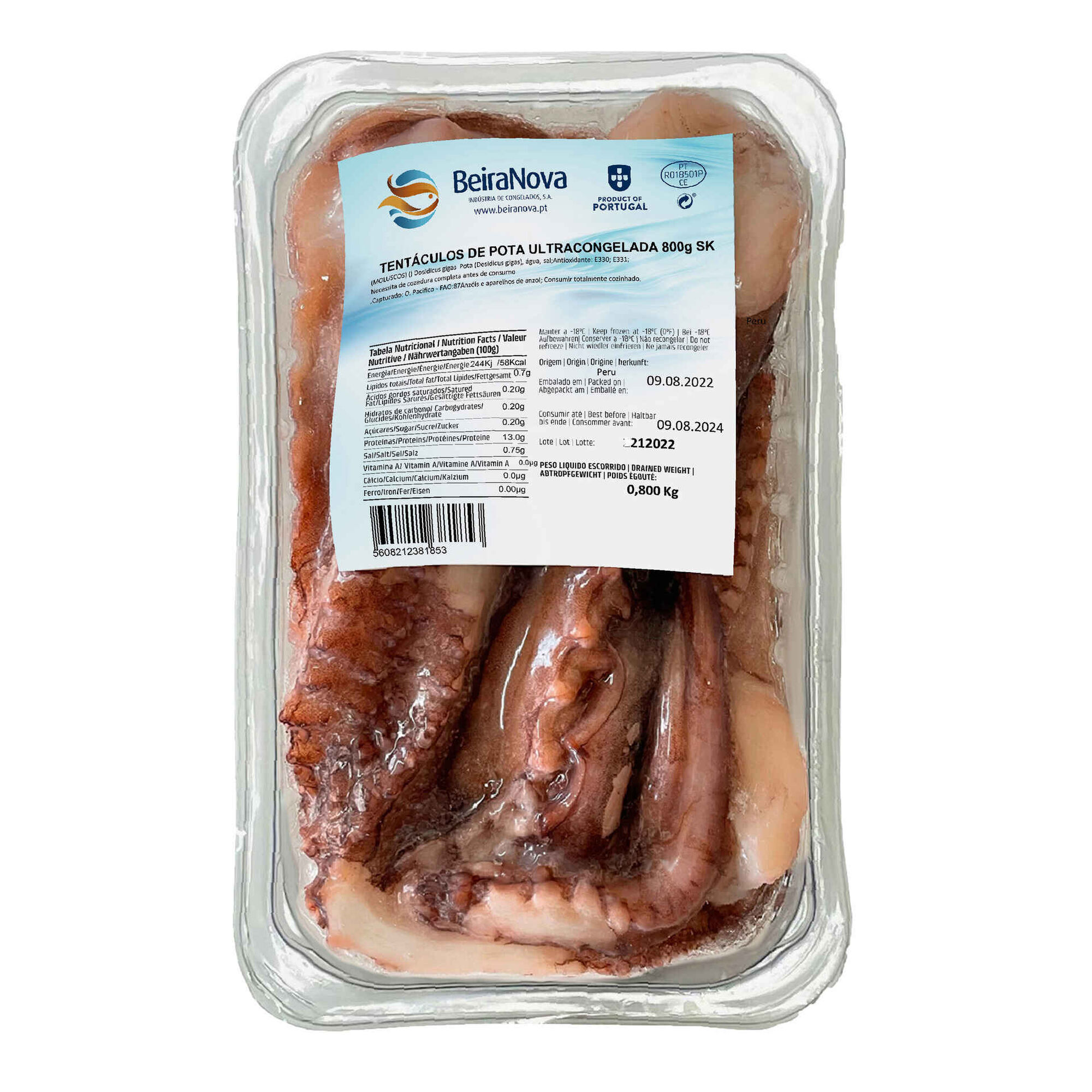 Tentáculos de Pota Ultracongelados