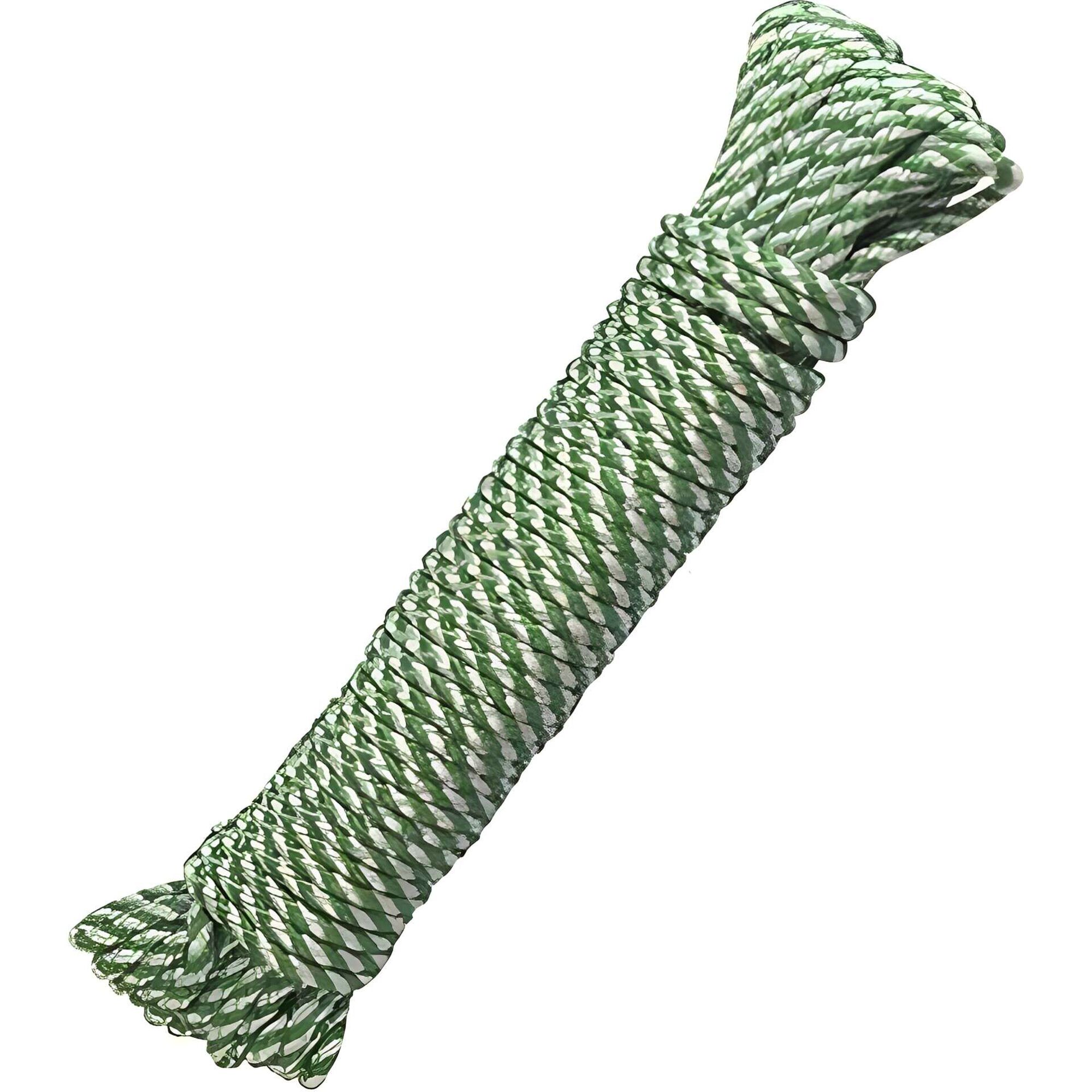 Corda Nylon 15m Branca e Verde