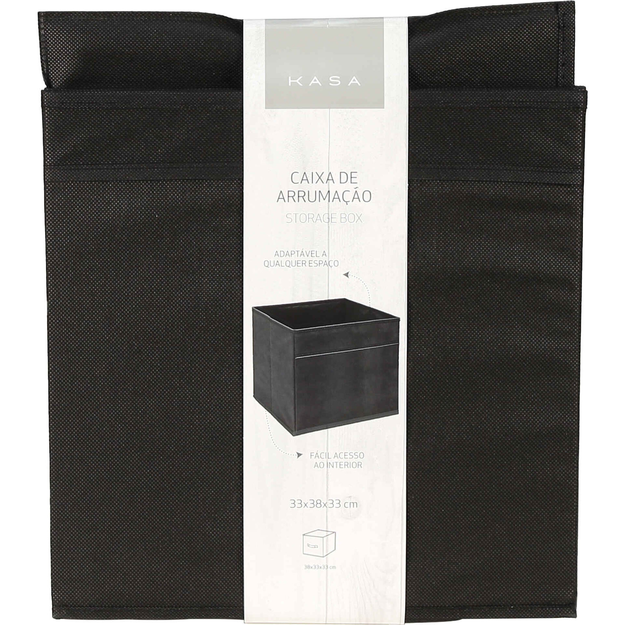 Cubo Arruma&ccedil;&atilde;o Preto Kasa