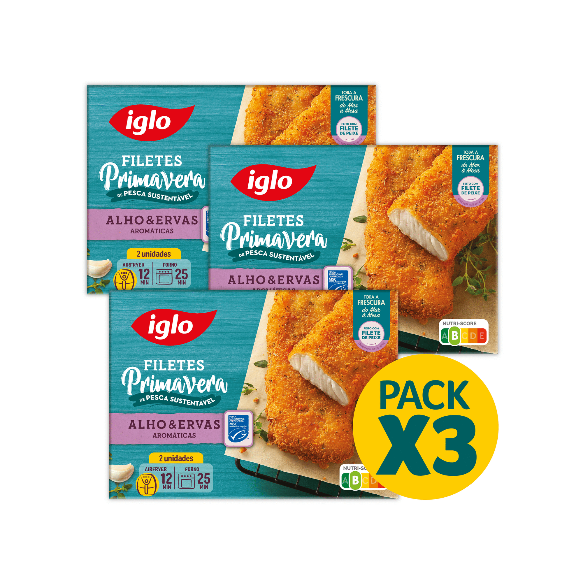 Filetes Primavera com Alho e Ervas Iglo