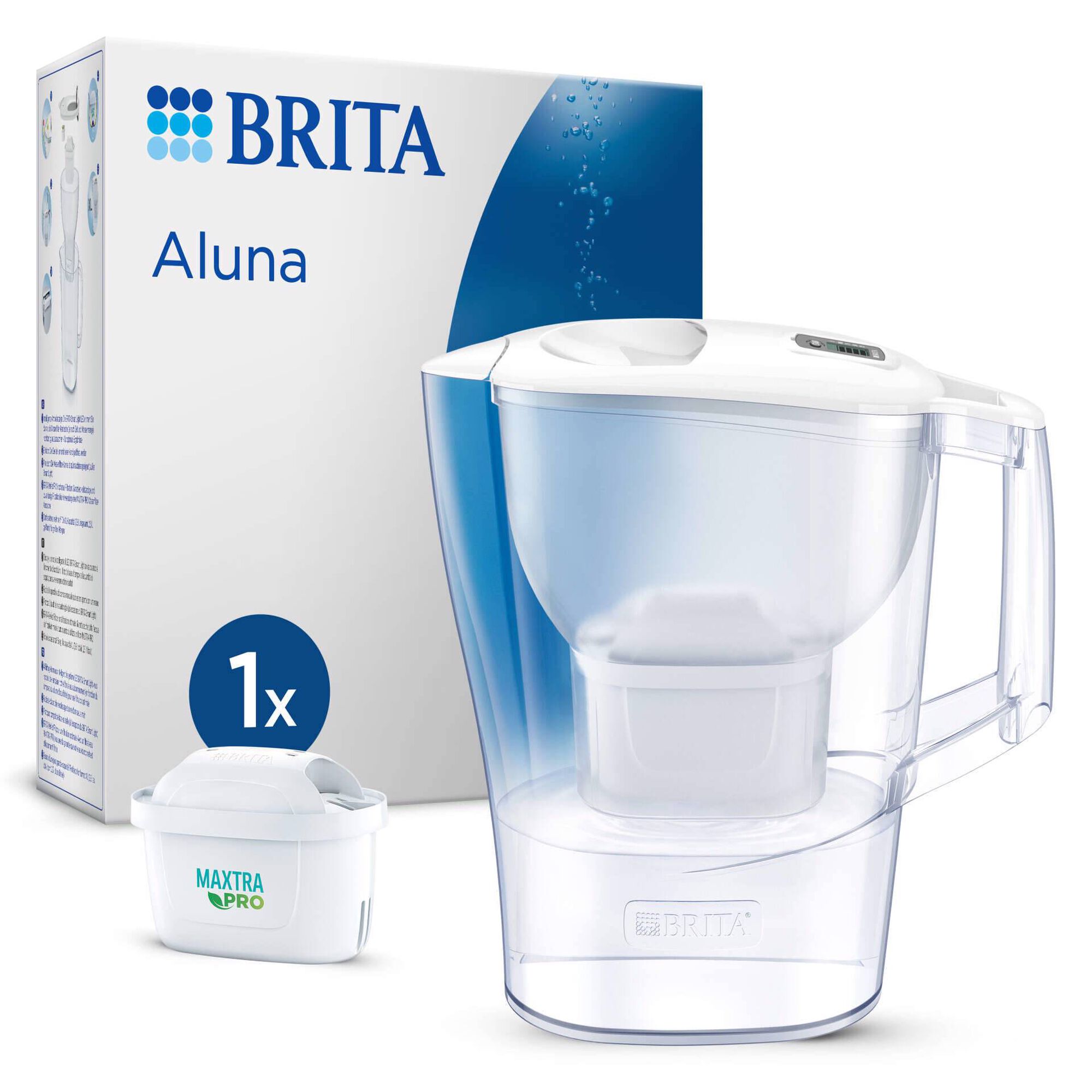 Conjunto Jarro de Filtrar 2,4L Marella Branco e 1 Filtro Maxtra Pro All-In-1 Brita