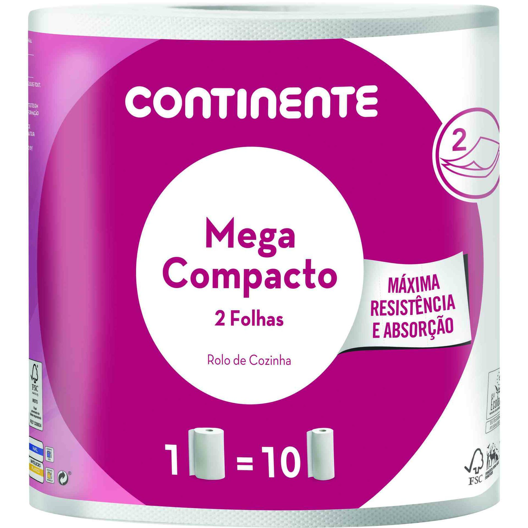 Rolo de Cozinha 2 Folhas Multiusos Mega