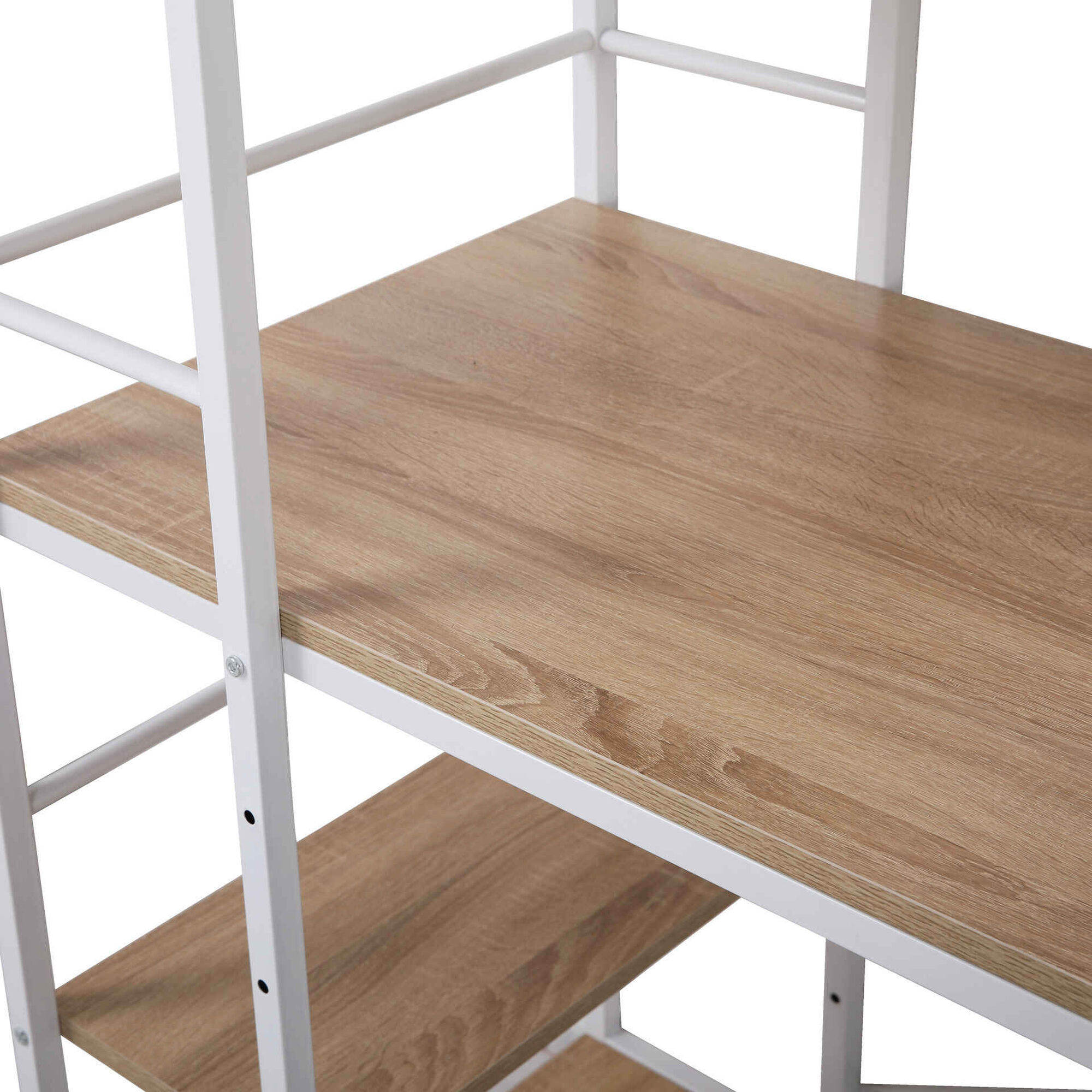 Secret&aacute;ria com Estante 120x52cm Branca Kasa