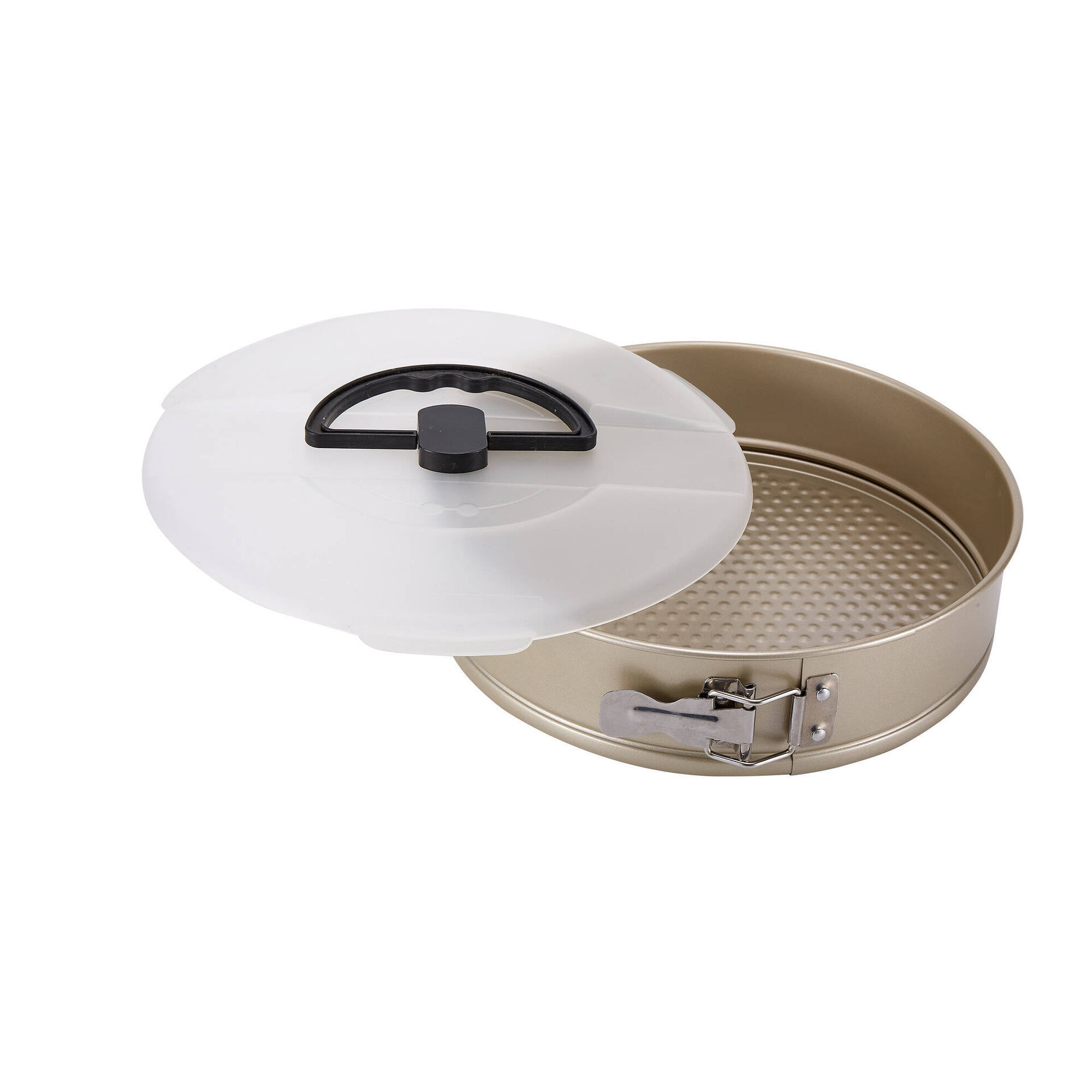 Forma Desmontável com Tampa Aço Carbono 26cm Dourada Chefe