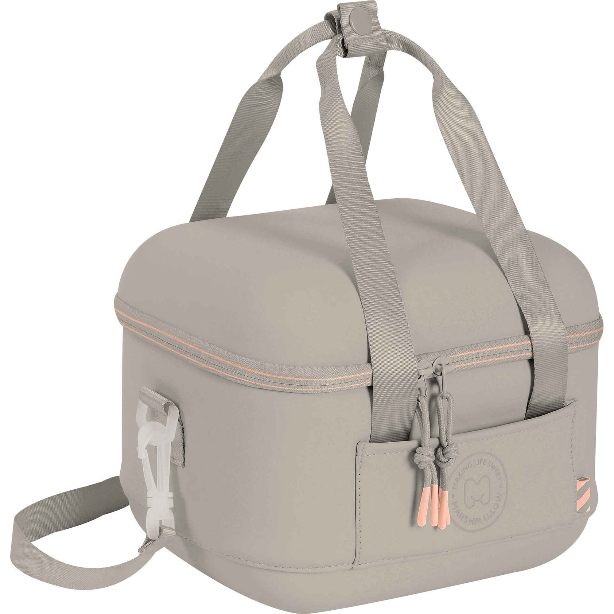 Lancheira T&eacute;rmica Semi Rig&iacute;da 8L Castanha Marshmallow