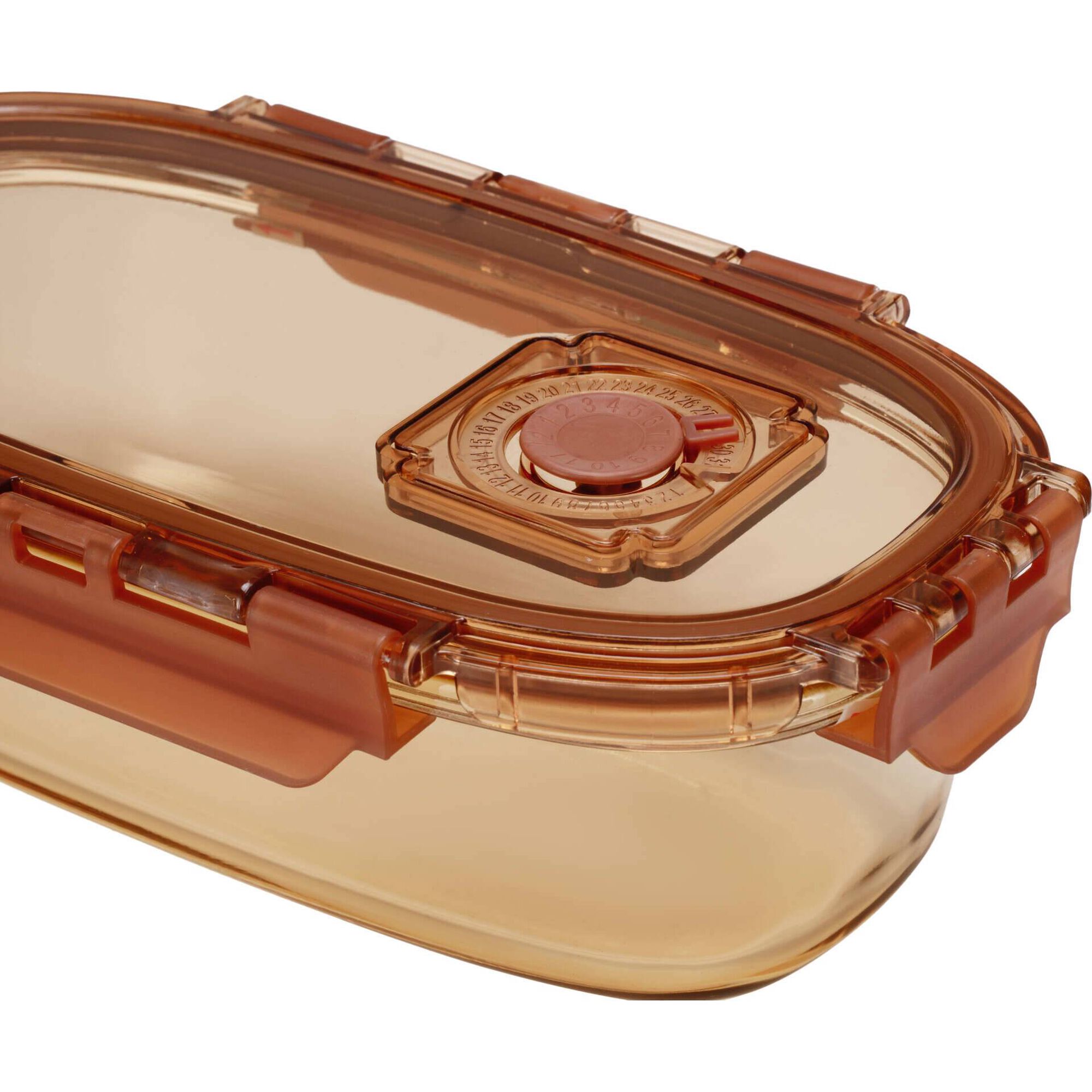 Caixa Hermética 750ml Vidro Ambar