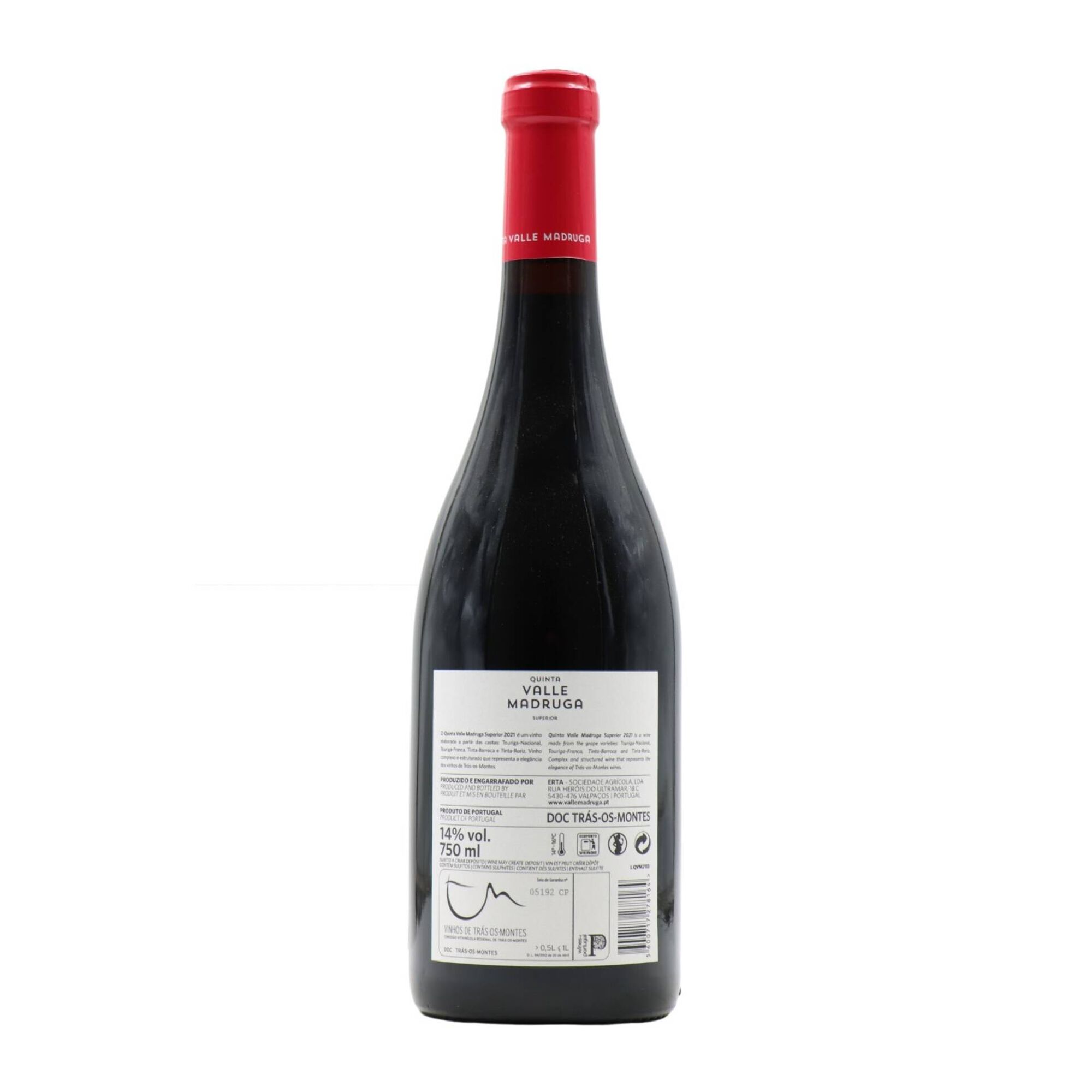Quinta Valle Madruga Superior Tr&aacute;s Os Montes Vinho Tinto