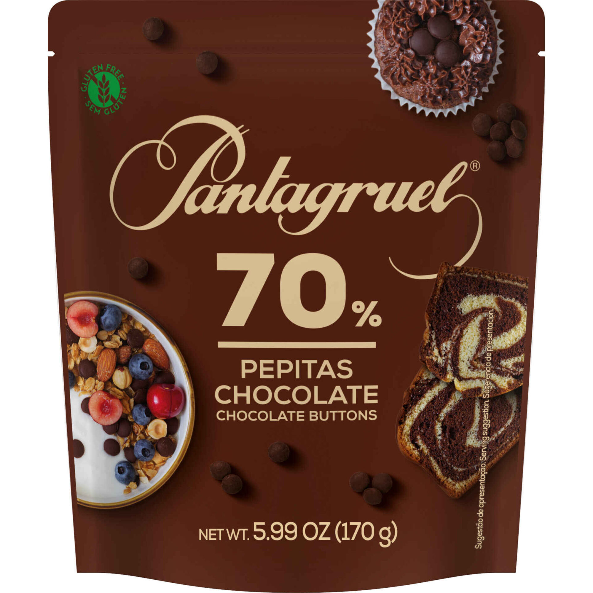 Pepitas de Chocolate 70% Pantagruel