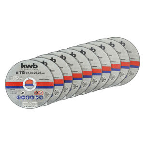 10 Discos para Metal 115mm KWB