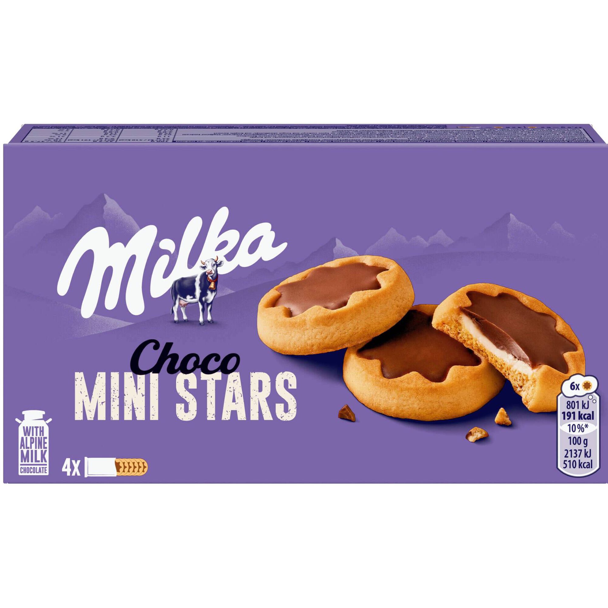 Bolachas com Chocolate Mini Stars Bolachas com Chocolate Mini Stars
