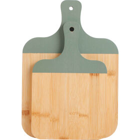 Conjunto 2 Tábuas Cozinha Bambu Oliva