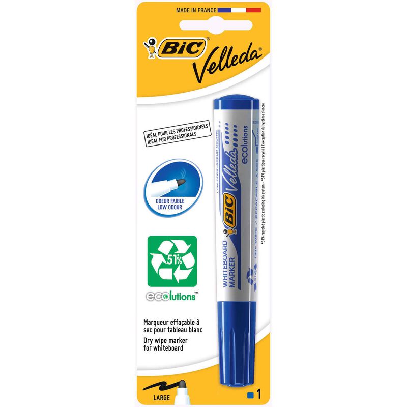 Marcador Velleda Permanente de Tinta Azul Bic
