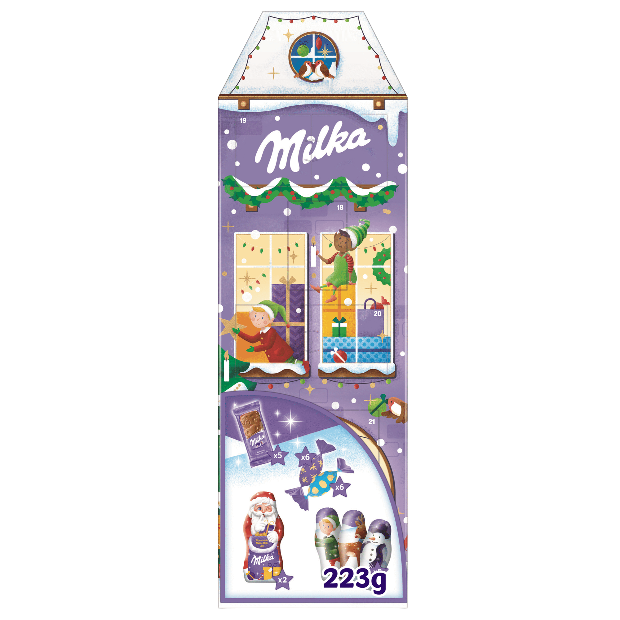 Calend&aacute;rio do Advento de Chocolate Torre M&aacute;gica Milka
