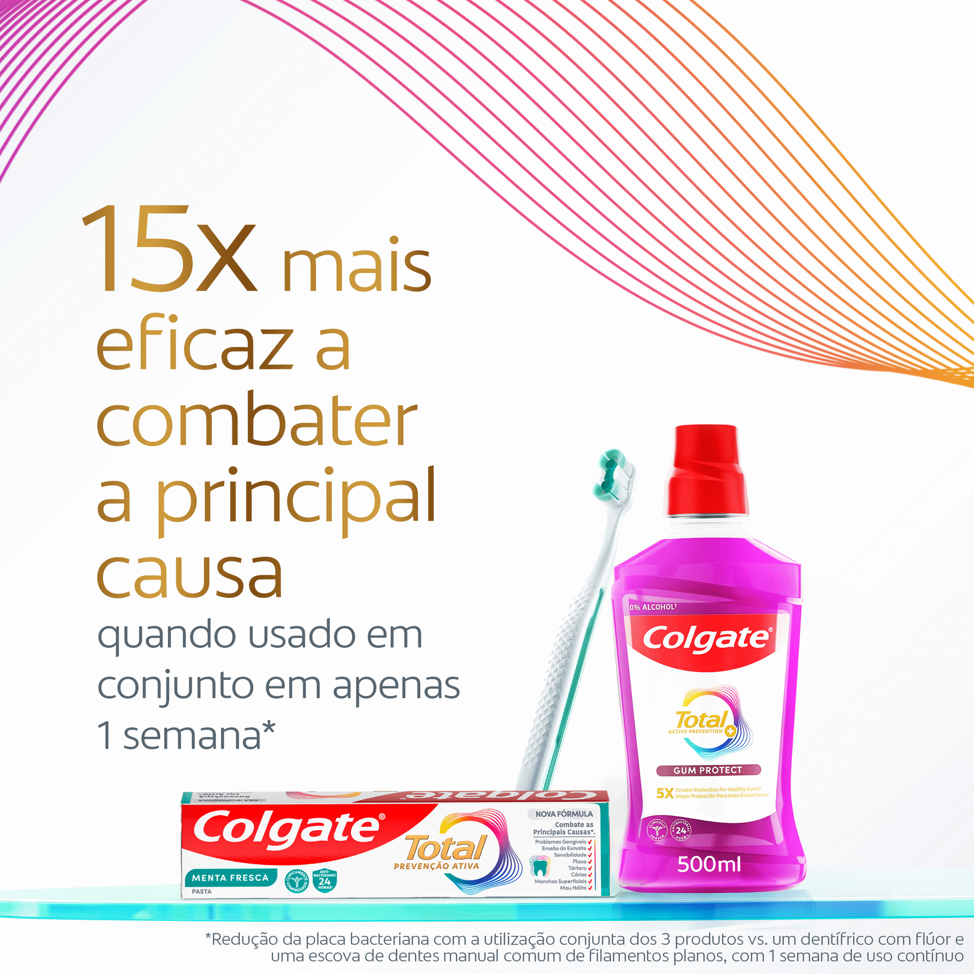 Pasta de Dentes Prote&ccedil;&atilde;o Total Frescura Activa