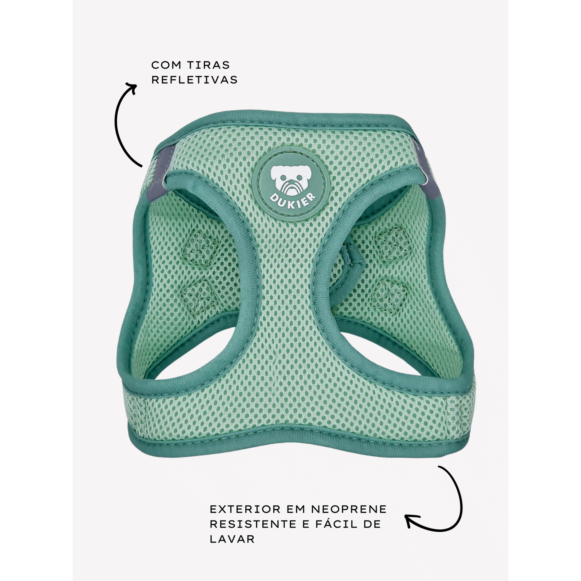Peitoral para C&atilde;o Essentials Soft Green XXS Dukier