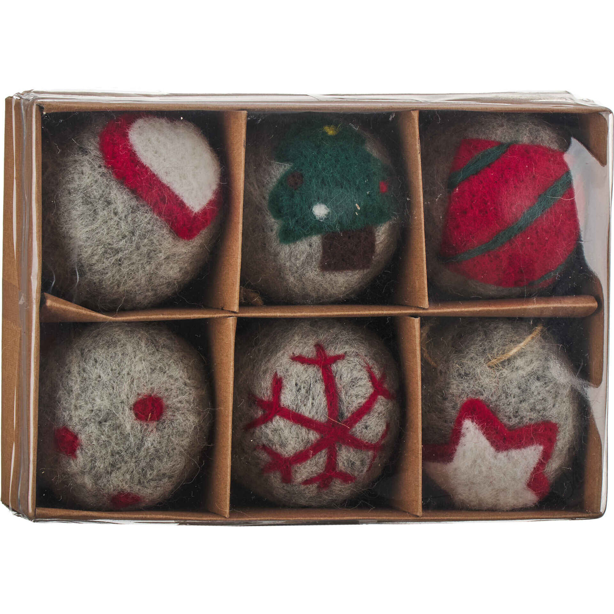 Conjunto 6 Bolas Feltro Motivos