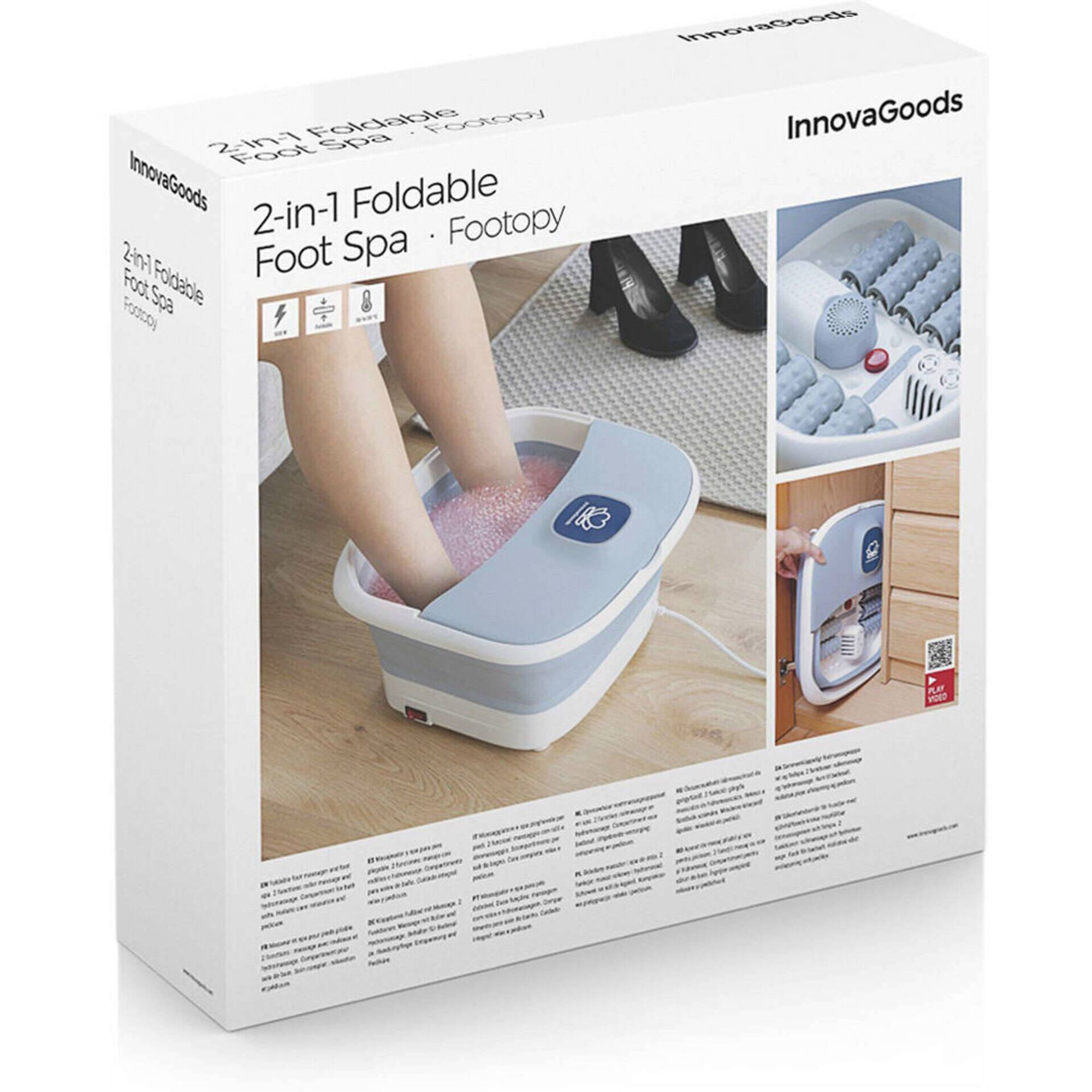 Spa para P&eacute;s Dobr&aacute;vel com Rolos e Hidromassagem InnovaGoods