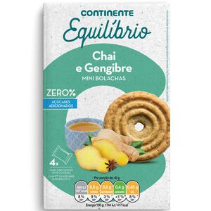 Bolachas Chai e Gengibre Continente Equilíbrio