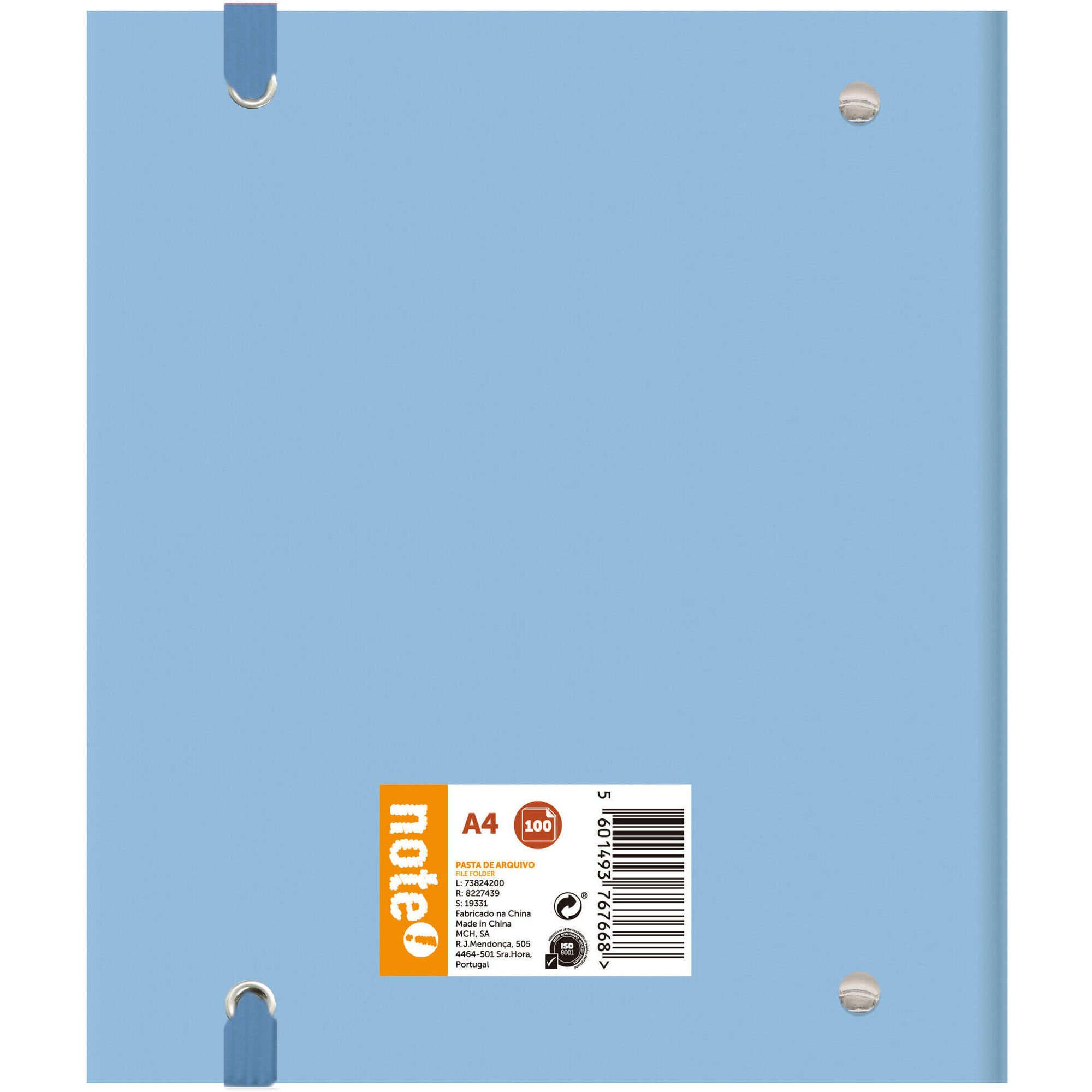 Pasta de Arquivo A4 com Recarga 100 Folhas Pastel (várias cores)