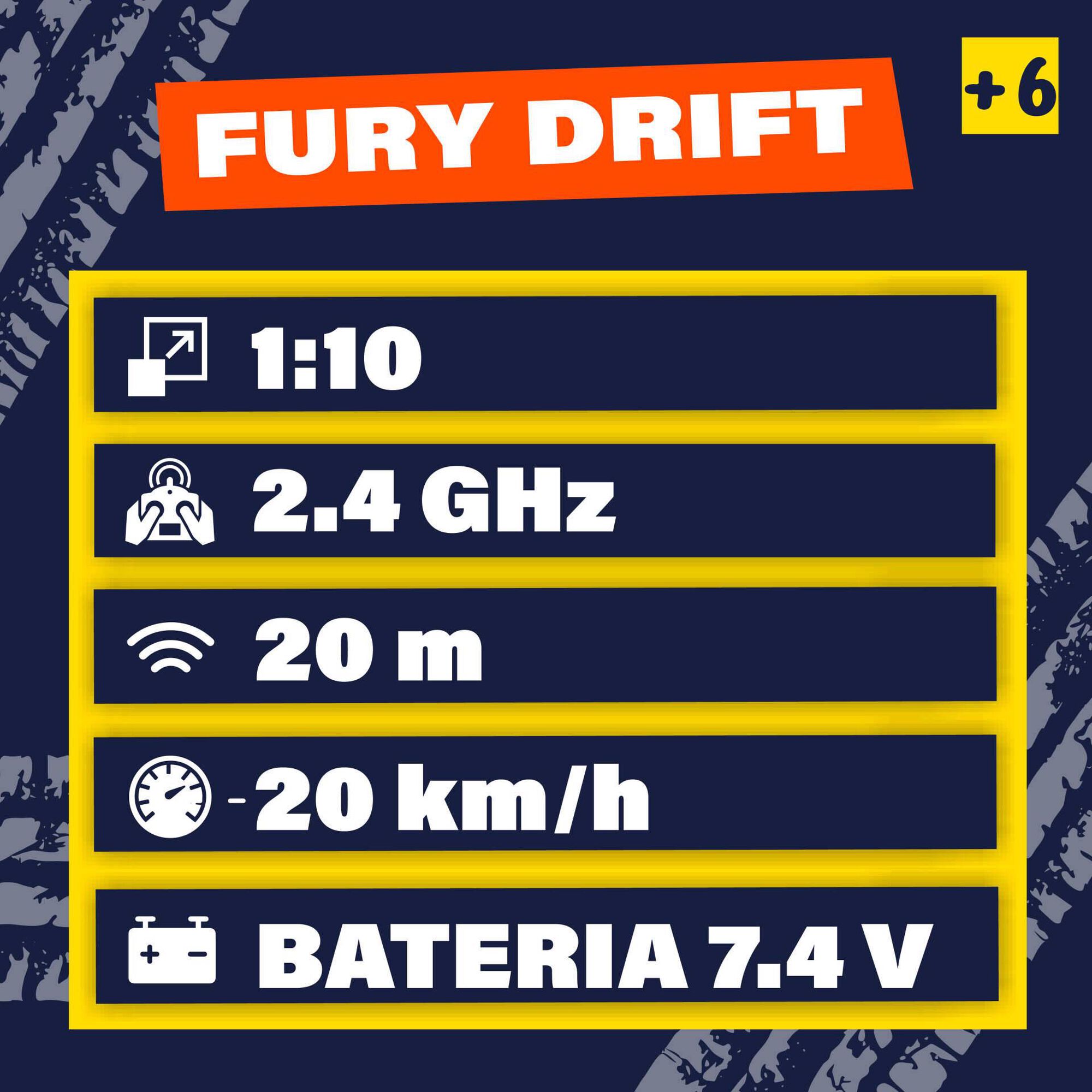 Zoko Speed Wheels - Carro Telecomandado Fury Drift 1:10