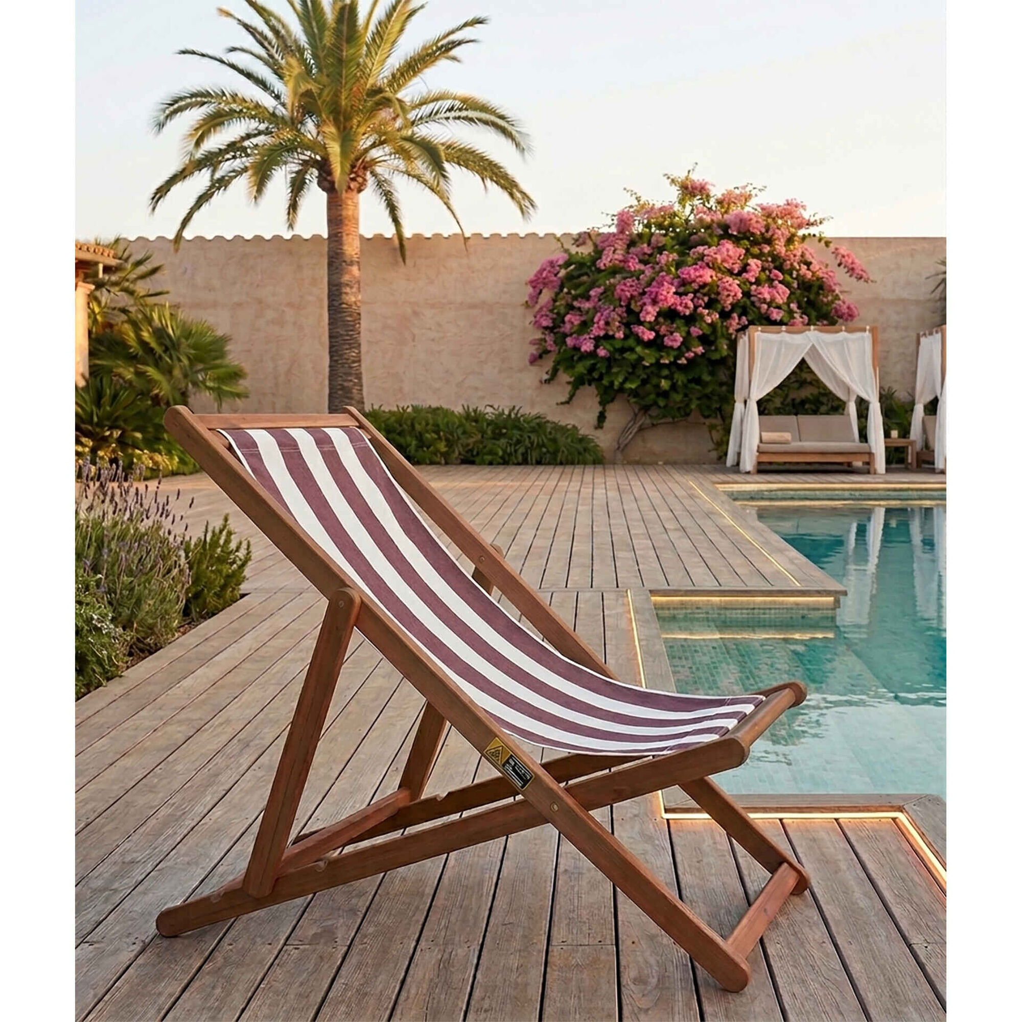 Cadeira de Madeira Ac&aacute;cia Relax Marinheiro Kasa